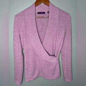 Saks Fifth Avenue 100% Cashmere Sweater in Pale Purple/Lavender | Size XS